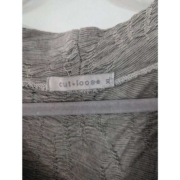 Cut Loose Midi Dress women's size XL gray textured long sleeve lagenlook USA - Picture 3 of 7